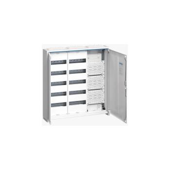 ARDEBO.de Hager FWB53K1 Feldverteiler AP, univers, IP31, SKII, 120PLE+Mediafeld, mit geschlitzer Tür, 800x800x161mm, QuickConnect
