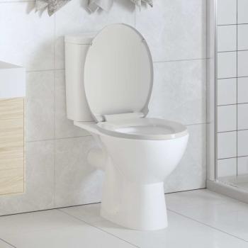 Toilettensitz mit Absenkautomatik Weiß Oval