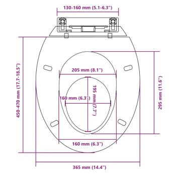 Toilettensitz mit Absenkautomatik Weiß Oval