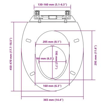 Toilettensitz mit Absenkautomatik Weiß Oval