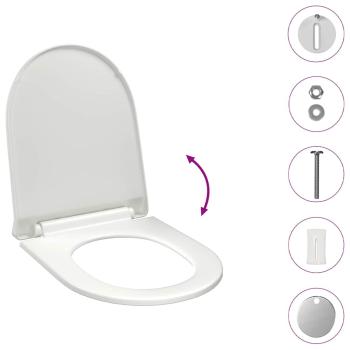 Toilettensitz mit Absenkautomatik und Quick-Release-Design Weiß