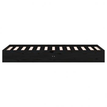 Massivholzbett Schwarz 75x190 cm