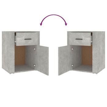 Nachttisch Betongrau 50x36x60 cm Holzwerkstoff
