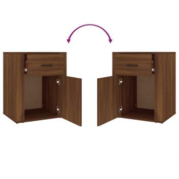 Nachttisch Braun Eichen-Optik 50x36x60 cm Holzwerkstoff