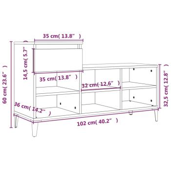ARDEBO.de - Schuhregal Schwarz 102x36x60 cm Holzwerkstoff