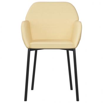 Esszimmerstühle 2 Stk. Creme Samt