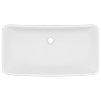 Luxus-Waschbecken Rechteckig Matt Weiß 71x38 cm Keramik