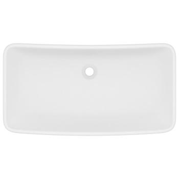 Luxus-Waschbecken Rechteckig Matt Weiß 71x38 cm Keramik