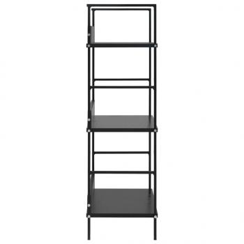Bücherregal 3 Regalböden Schwarz 60×27,6×90,5 cm Holzwerkstoff