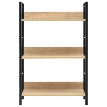 Bücherregal 3 Regalböden Eiche 60×27,6×90,5 cm Holzwerkstoff