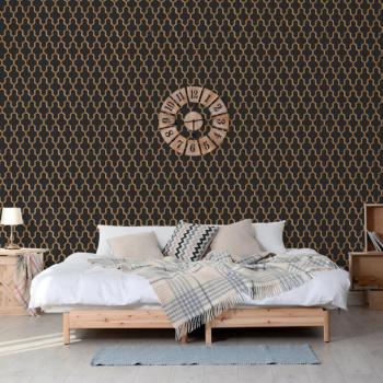 ARDEBO.de - DUTCH WALLCOVERINGS Tapete Geometric Schwarz und Golden