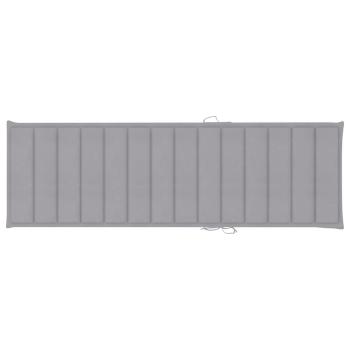 Sonnenliege mit Auflage Akazie Massivholz 