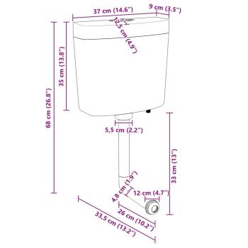 Spülkasten Wasserzulauf Unten 3/6 L Weiß 