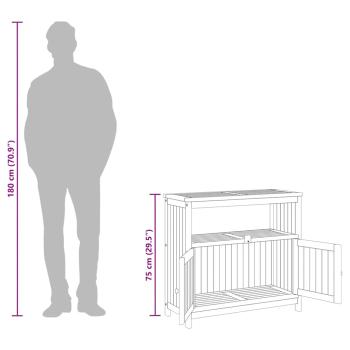 Garten-Konsolentisch 80x35x75 cm Massivholz Akazie