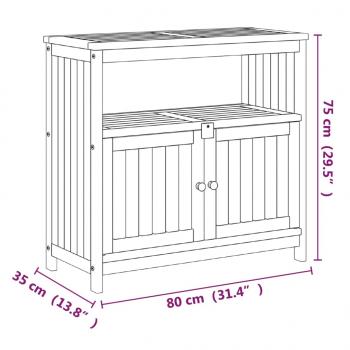 Garten-Konsolentisch 80x35x75 cm Massivholz Akazie