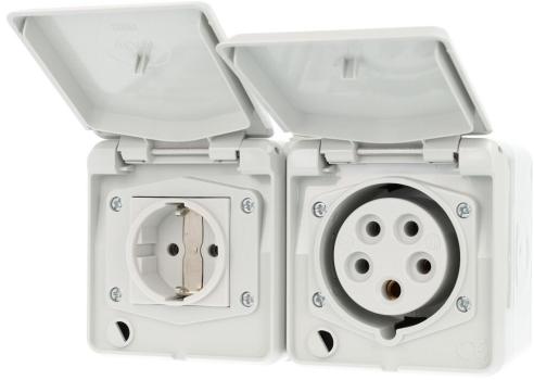 MENNEKES (4202) Cepex-Doppelsteckdose, grau