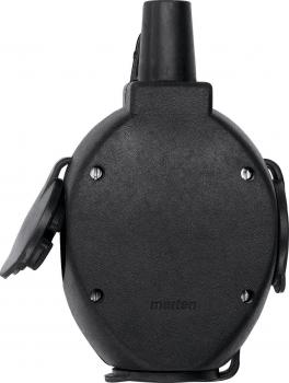 ARDEBO.de Merten Vollgummi-SCHUKO-Dreifach-Hängekupplung, 16 A, 250 V, IP20, schwarz (179851)