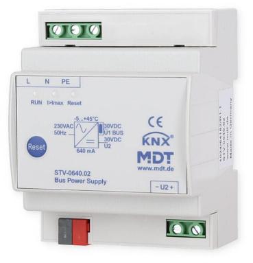 MDT STV-0640.02 Busspannungsversorgung, 4 Teilungseinheiten, REG, 640mA