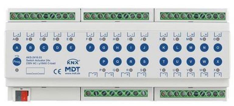 ARDEBO.de MDT AKS-2416.03 Schaltaktor 24-fach, 12TE, 230VAC, 16A