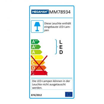 Megaman MM78934 LED-Strahler, Dual Beam Technologie, 12W, 950lm, 2800K, silber