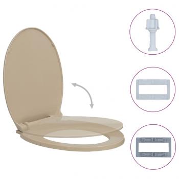 Toilettensitz mit Absenkautomatik Beige Oval