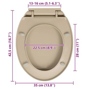 Toilettensitz mit Absenkautomatik Beige Oval