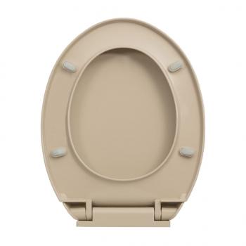 Toilettensitz mit Absenkautomatik Beige Oval