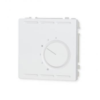 Merten Raumtemperaturregler mit Wechslerkontakt und Zentralplatte, System Design, 230V, Lotosweiß (MEG5762-6035)