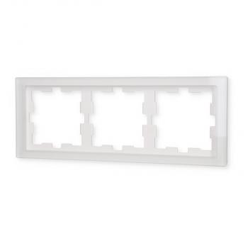Merten D-Life Glas Rahmen, 3fach, kristallweiß (MEG4030-6520)