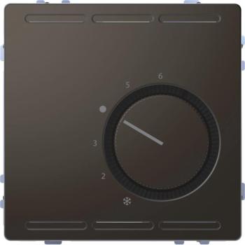 ARDEBO.de Merten Raumtemperaturregler mit Wechselkontakt und Zentralplatte, System Design, 230V, anthrazit (MEG5762-6034)