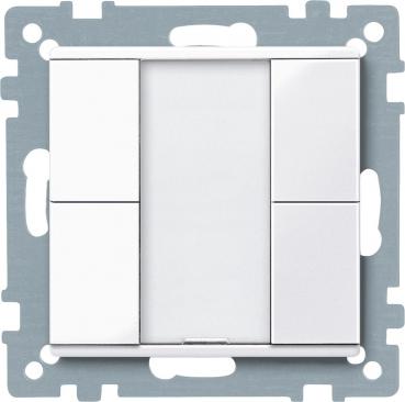 ARDEBO.de Merten Taster, System M, 2fach plus, aktivweiß glänzend (617225)