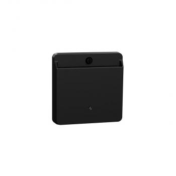 ARDEBO.de Merten MEG3854-0403 Card-Schalter mit Schriftfeld, System M, Ocean Plastic, schwarz, matt