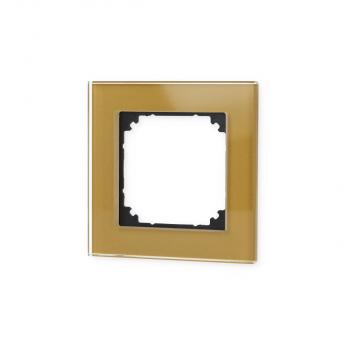 Merten MEG4010-2341 Echtglasrahmen, M-Plan, 1fach, Gold