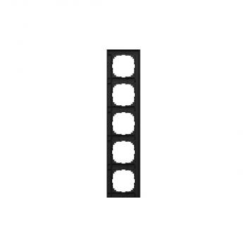 Merten MEG4050-3603 M-Pure-Rahmen 5fach, Ocean Plastic, Schwarz Matt