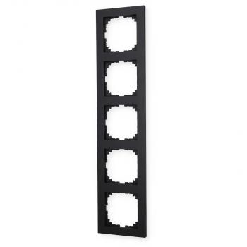Merten MEG4050-3603 M-Pure-Rahmen 5fach, Ocean Plastic, Schwarz Matt