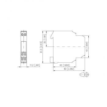 Metz Connect 11061505 Koppelbaustein KRA-M6/21, 1 Wechsler, 230 V AC