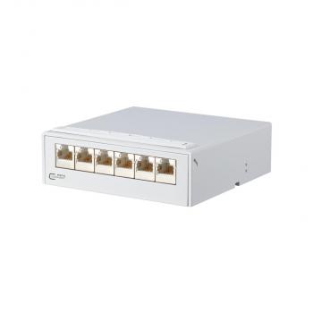 ARDEBO.de Metz Connect 130862-11-E E-DAT C6 6x8 AP-Verteiler Cat.6, lichtgrau