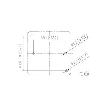 Metz Connect 130B12D30002-E Modulare Anschlussdose C6Amodul 3 Port 270°M AP, reinweiß