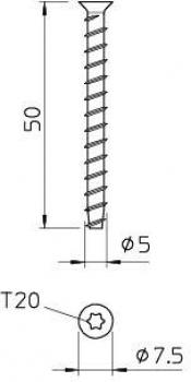 OBO Bettermann BSSA-KS 5X50 HMS-KS Brandschutz-Schraubanker 5x50mm (3498204), 200 Stck.