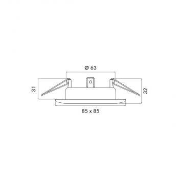 Nobile D 3830 Q Niedervolt-Einbauleuchte, schwenkbar, 11,8V, 50W, nickel-gebürstet (1760110900)
