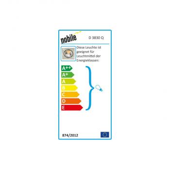 Nobile D 3830 Q Niedervolt-Einbauleuchte, schwenkbar, 11,8V, 50W, nickel-gebürstet (1760110900)