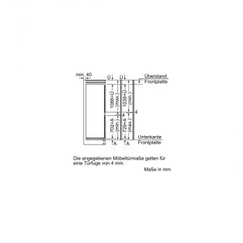 Neff KI5862FE0 N50 Einbau Kühl-Gefrierkombination, Nischenhöhe: 177,2cm, 269L, Festtürtechnik, LED Beleuchtung, Fresh Safe