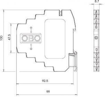 OBO Bettermann MDP-2/D24-T Blitzbarriere (5098422), 2-polig