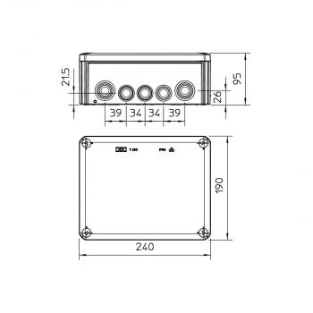 OBO Bettermann Kabelabzweigkasten T 250, Einsteckdichtung, Klemmleiste (2007444)