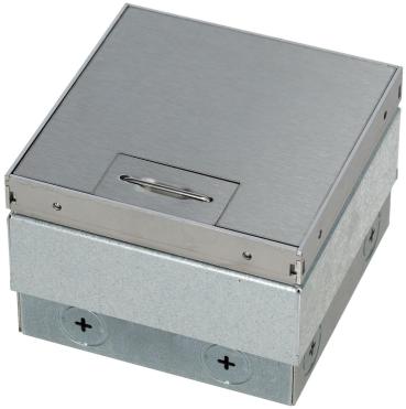 OBO Bettermann UDHOME2 GVV Bodensteckdose, ohne Bodenbelagsaussparung, 2-fach VDE, Edelstahl (7368326)