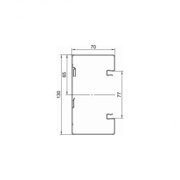 OBO Bettermann GS-S70130RW Geräteeinbaukanal, symmetrisch, 70x130x2000mm, reinweiß (6277200)