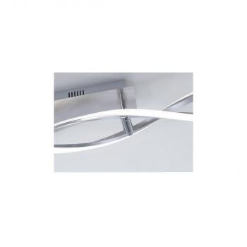 Paul Neuhaus LED Deckenleuchte, stahlfarben, wellenförmige Leuchtkörper, dimmbar, modern, 20W, 2526lm (9143-55)