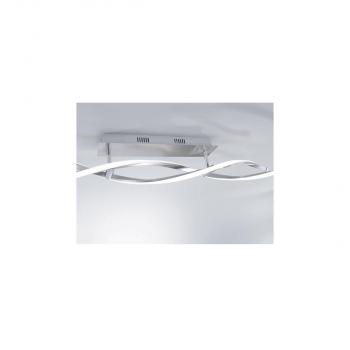 Paul Neuhaus LED Deckenleuchte, stahlfarben, wellenförmige Leuchtkörper, dimmbar, modern, 20W, 2526lm (9143-55)