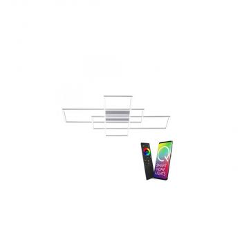 ARDEBO.de Paul Neuhaus Q-INIGO, 100x75cm, LED-Deckenleuchte, dimmbar, Smart Home, 54W, 6600lm (8195-55)