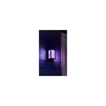 Philips Hue White & Color Ambiance Impress Outdoor LED Wandleuchte, 8W, 1180lm, 4000K, schwarz (915005730601)
